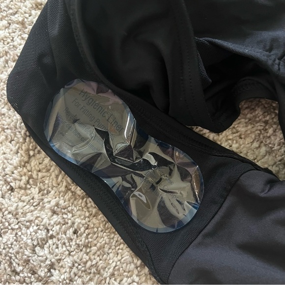 NEW Calvin Klein Black Ruched Tummy Control swim suit bathing suit 8 - Picture 3 of 5